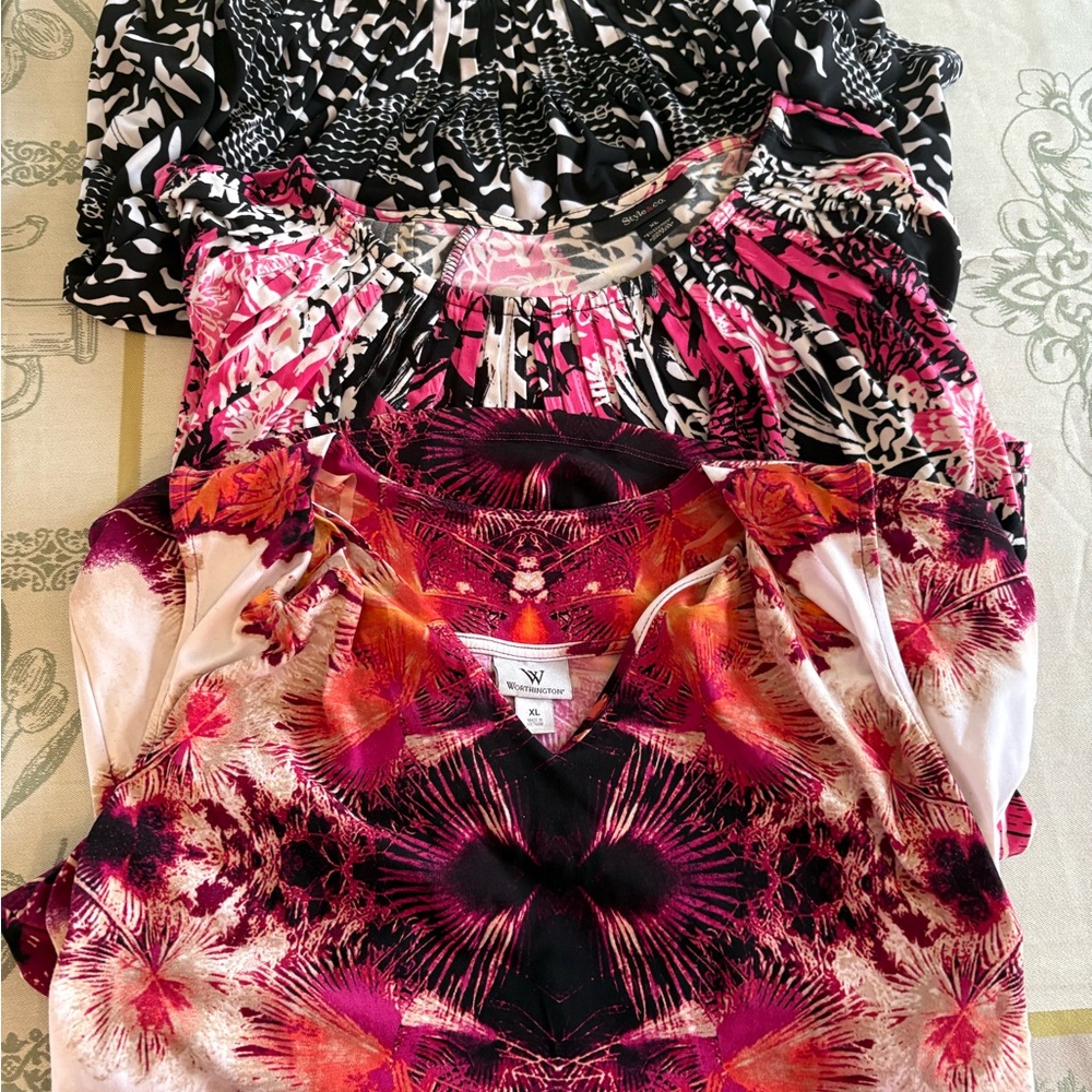 Lot of Three Stylish XL Tops